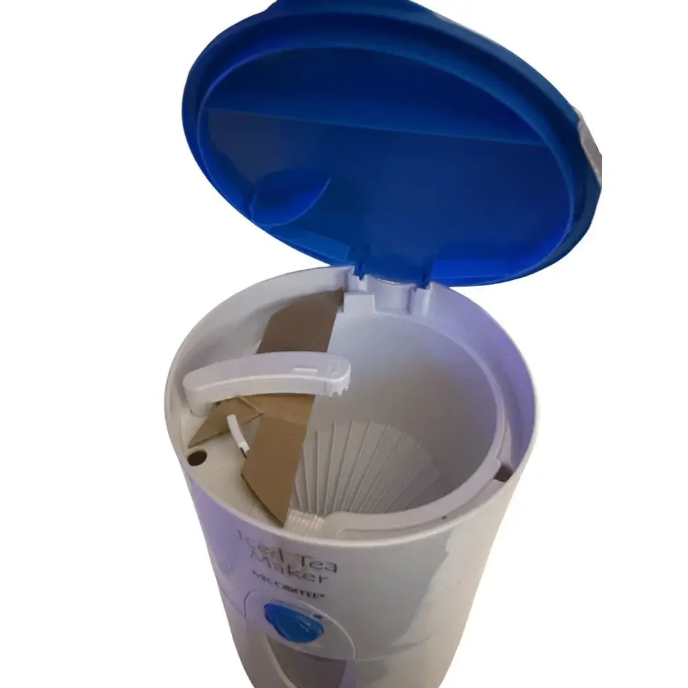 Mr Coffee Iced Tea Maker TM39P White/Blue 3 Qt Auto Off No Pitcher Lid